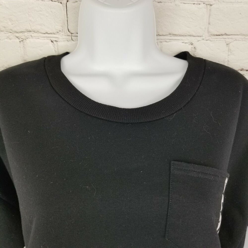 Rue 21 Shirt Top Womens Juniors Medium SLAY Silver Sequin Long Sleeve Pocket - Picture 4 of 8